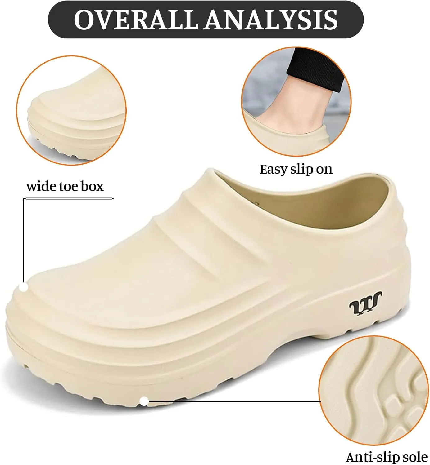 Armadillo Chef Shoes Non Slip Work Shoes for Men Women Clogs Comfortable Nursing Slip Resistant Work Shoe Lightweight Ideal for Kitchens Healthcare Gardening