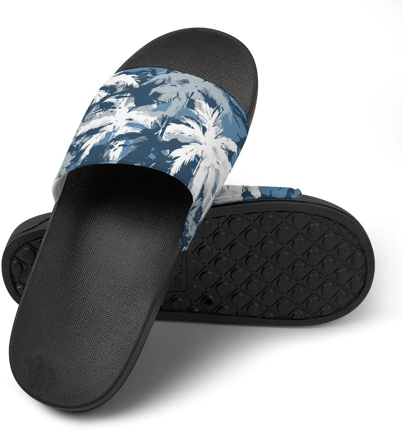 Army Camouflage Palm Trees Fashion Womens And Mens Slippers House Shower Shoes Indoor Outdoor Beach