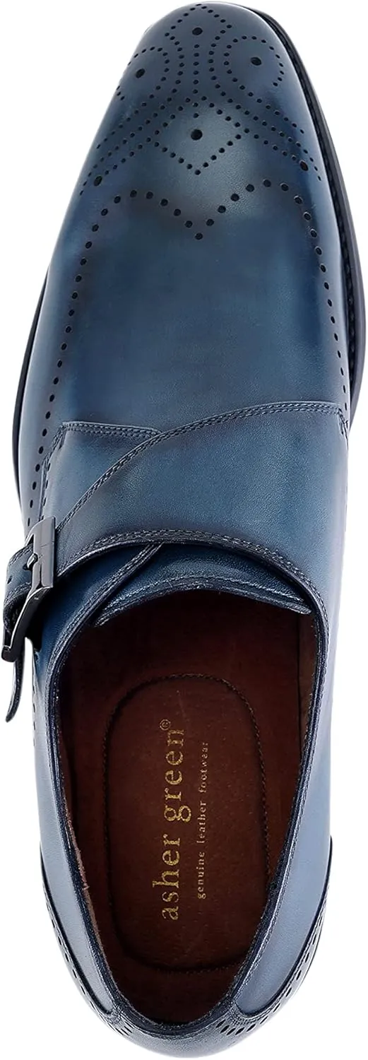 Asher Green AG1101 - Men's Dress Shoes, Formal Men's Shoes - Genuine Calf Leather Double Monk Strap
