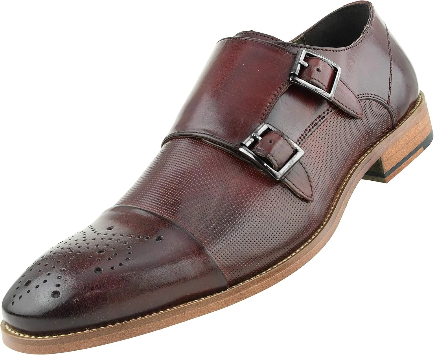 Asher Green AG1101 - Men's Dress Shoes, Formal Men's Shoes - Genuine Calf Leather Double Monk Strap