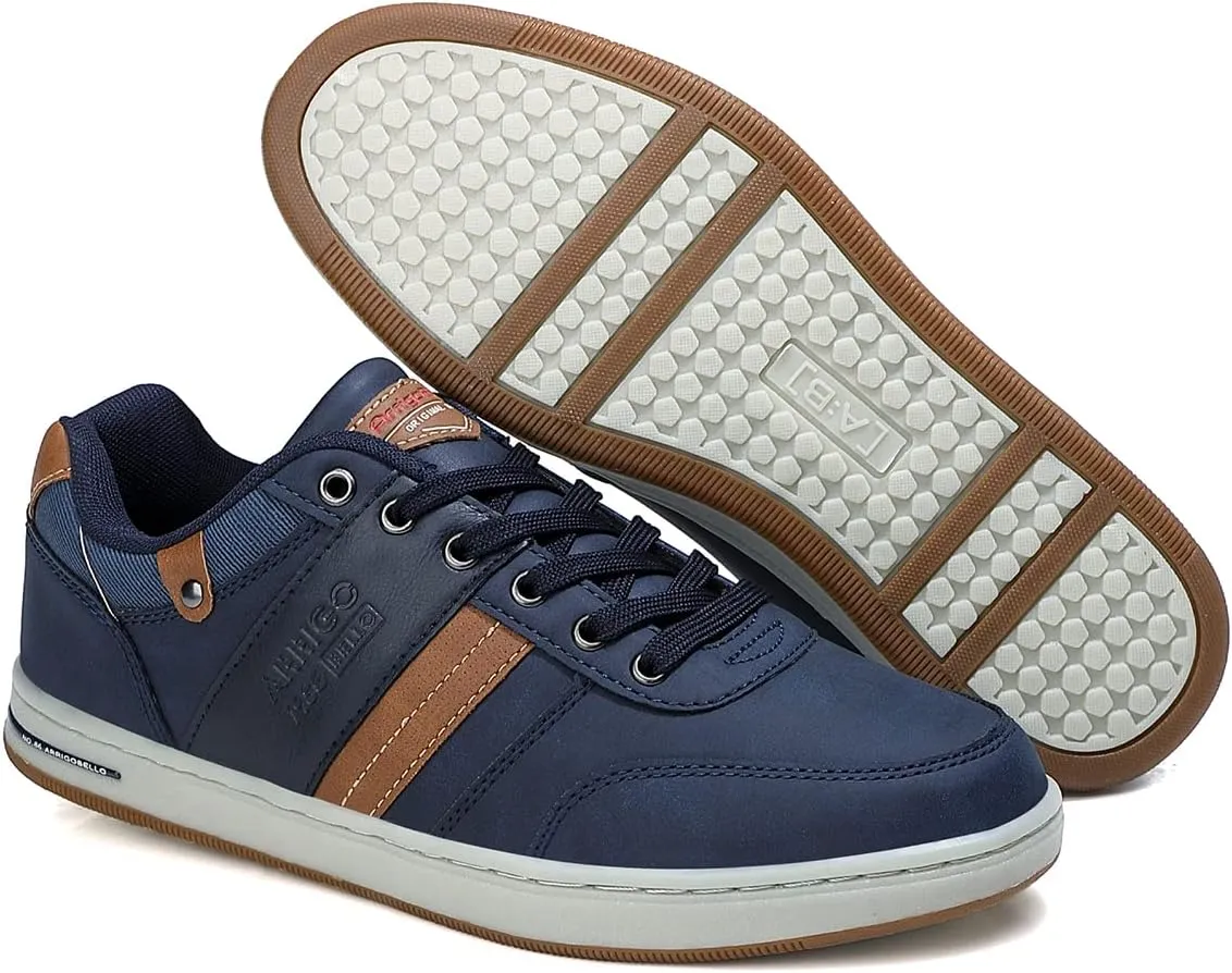ASTERO Shoes for Men Casual Stylish Sneakers Dress Non-Slip Low Top Walking Shoes