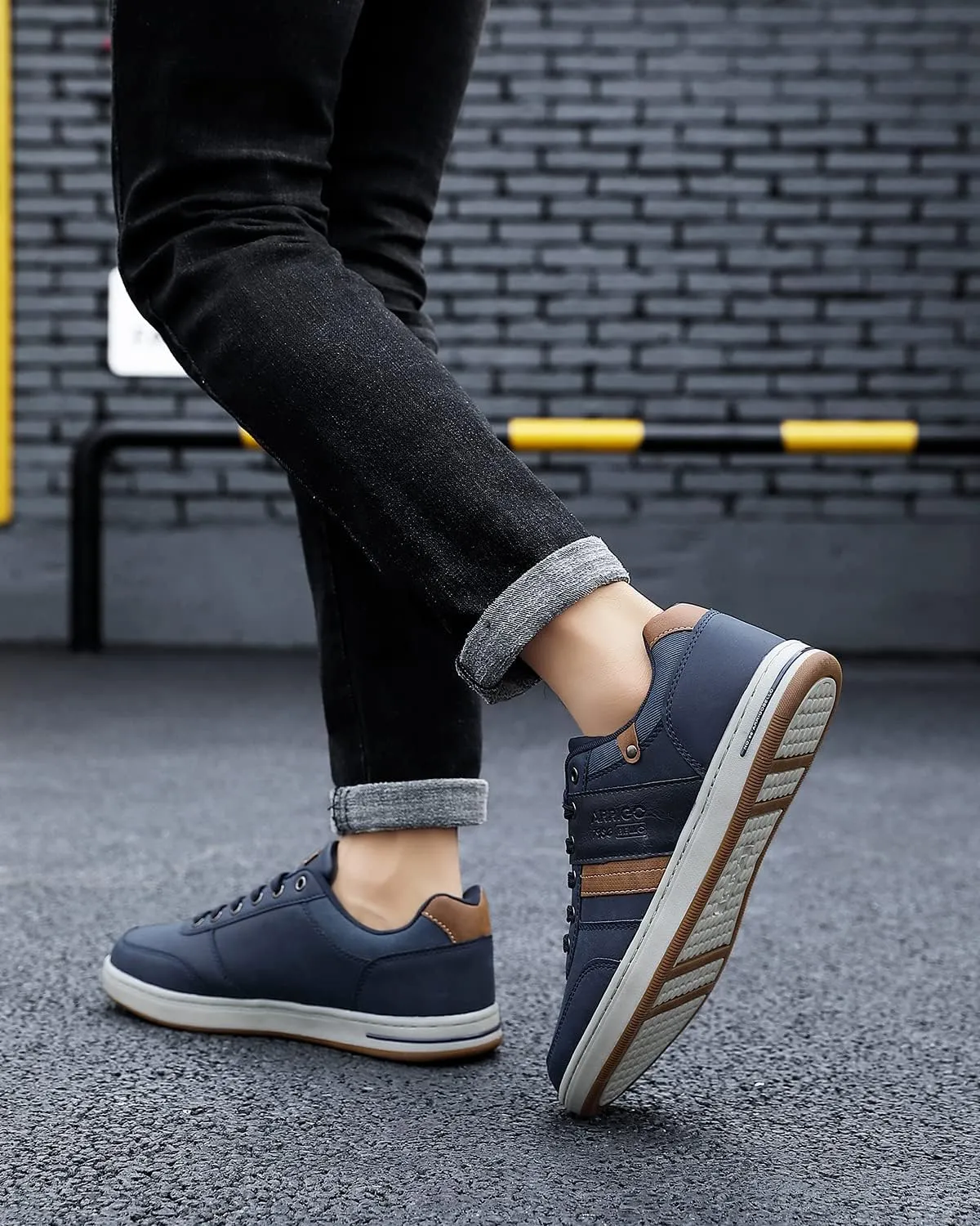 ASTERO Shoes for Men Casual Stylish Sneakers Dress Non-Slip Low Top Walking Shoes