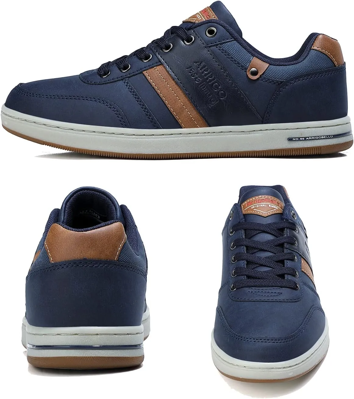 ASTERO Shoes for Men Casual Stylish Sneakers Dress Non-Slip Low Top Walking Shoes