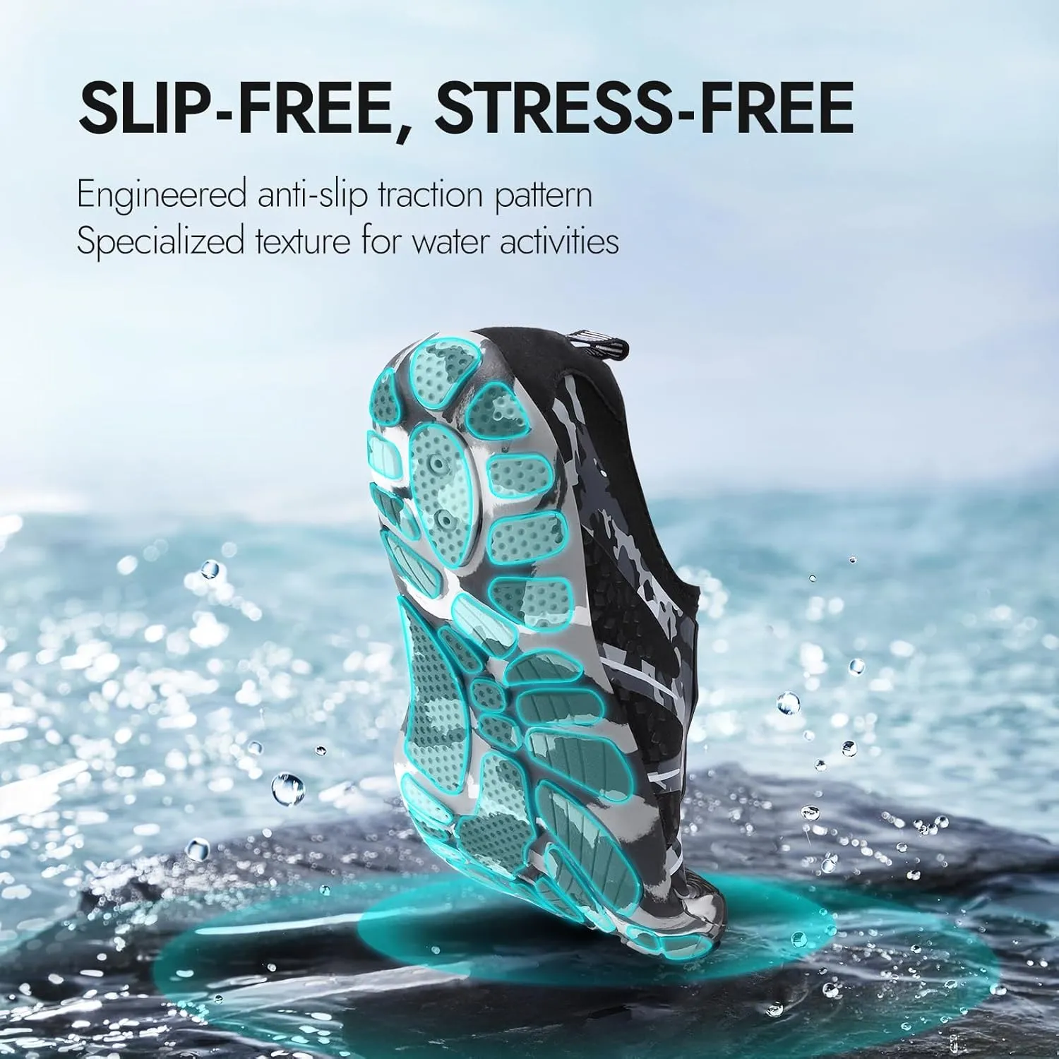 ATHMILE Hiking Barefoot Water Shoes for Women Men Beach Swim Aqua Pool River Quick Dry Athletic Wide Toe Outdoor Sport Kayaking Boating Rock Climbing Yoga Lake