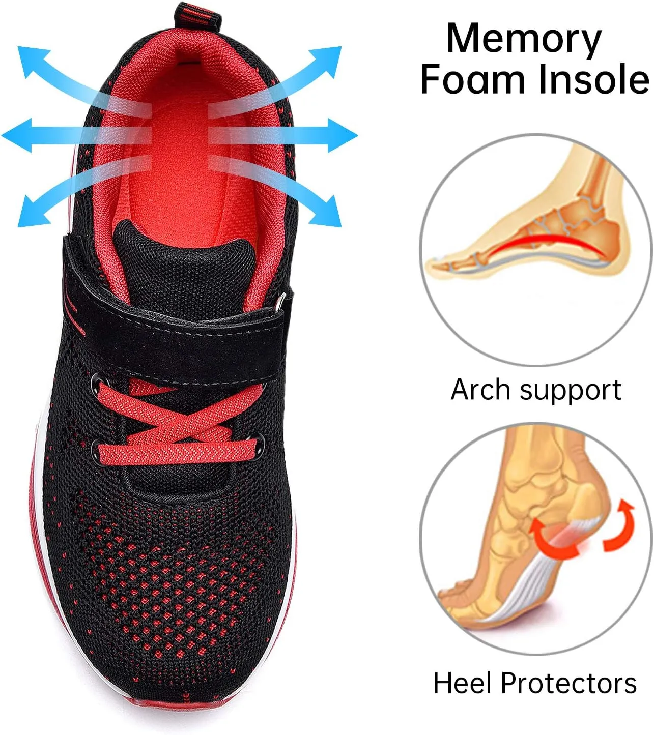 Autper Kids Tennis Running Shoes Memory Foam Athletic Lightweight Sports Walking Sneakers for Boys Girls (Little Kid/Big Kid)
