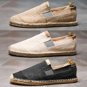 Avencea | Handcrafted Stylish Canvas Straw Shoes - Summer Chic