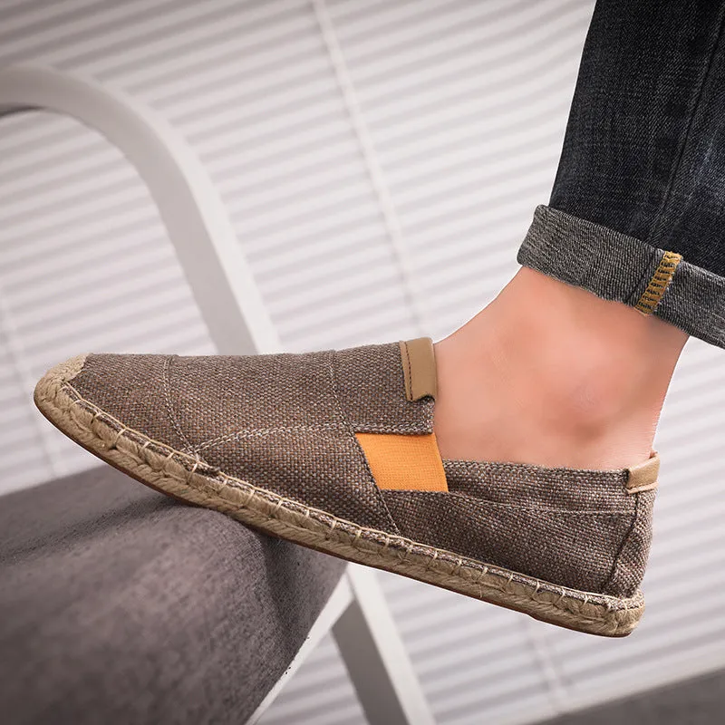 Avencea | Handcrafted Stylish Canvas Straw Shoes - Summer Chic