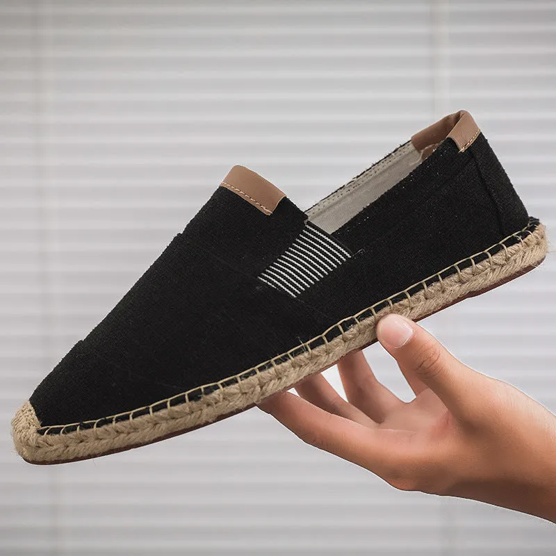Avencea | Handcrafted Stylish Canvas Straw Shoes - Summer Chic
