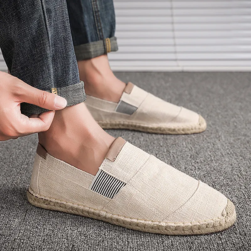 Avencea | Handcrafted Stylish Canvas Straw Shoes - Summer Chic