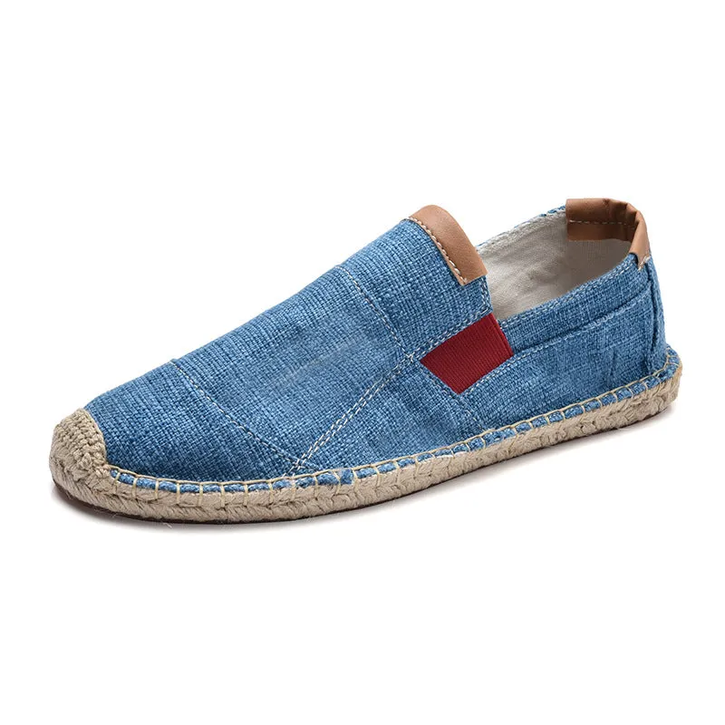 Avencea | Handcrafted Stylish Canvas Straw Shoes - Summer Chic