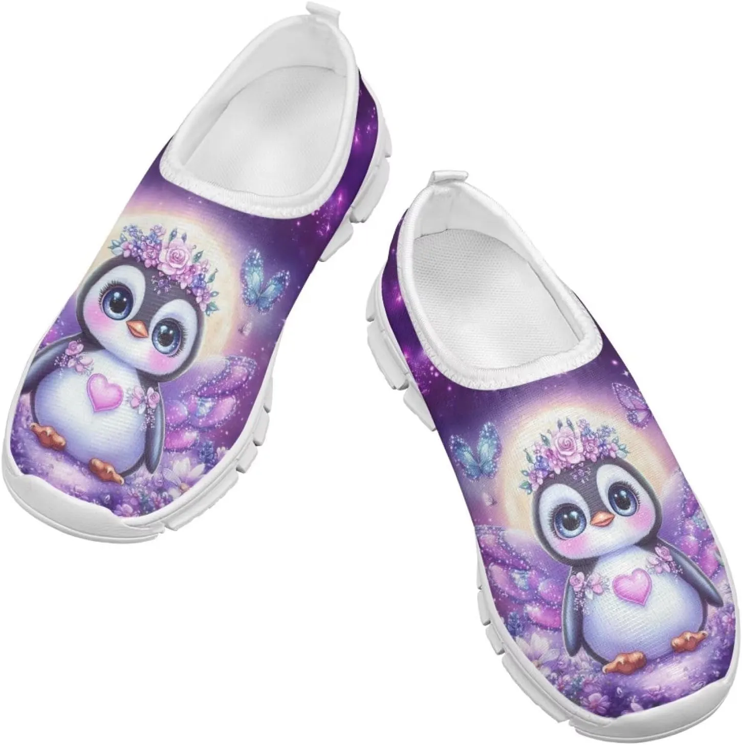 Axolotl Shoes for Girls Little Kid Sneakers Cartoon Print Running Shoes for Girls
