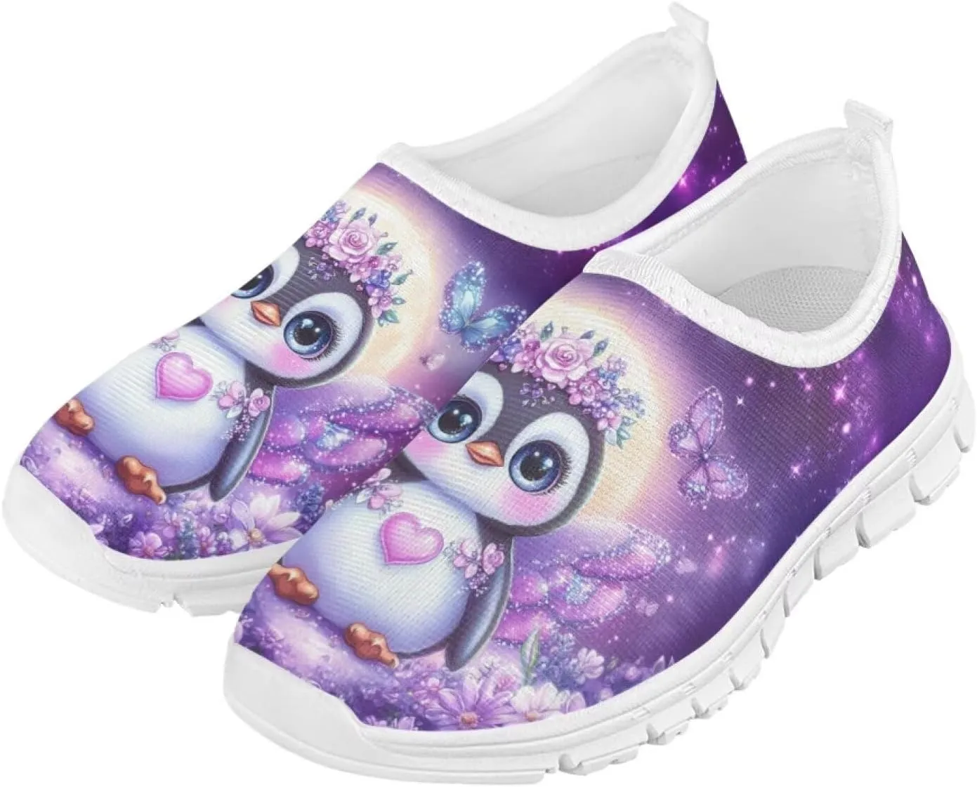 Axolotl Shoes for Girls Little Kid Sneakers Cartoon Print Running Shoes for Girls