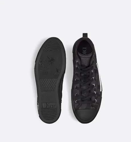 B23 High-Top Sneaker • Black Maxi Dior Oblique Jacquard