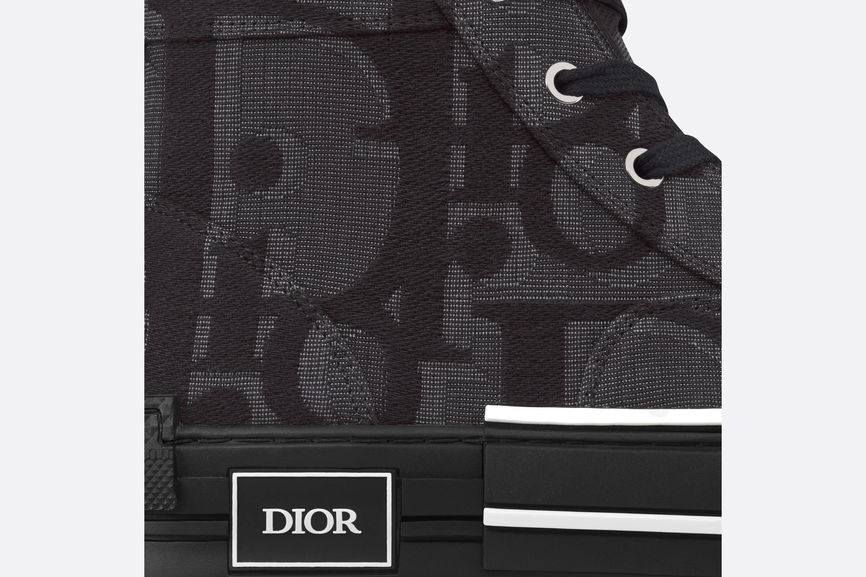 B23 High-Top Sneaker • Black Maxi Dior Oblique Jacquard