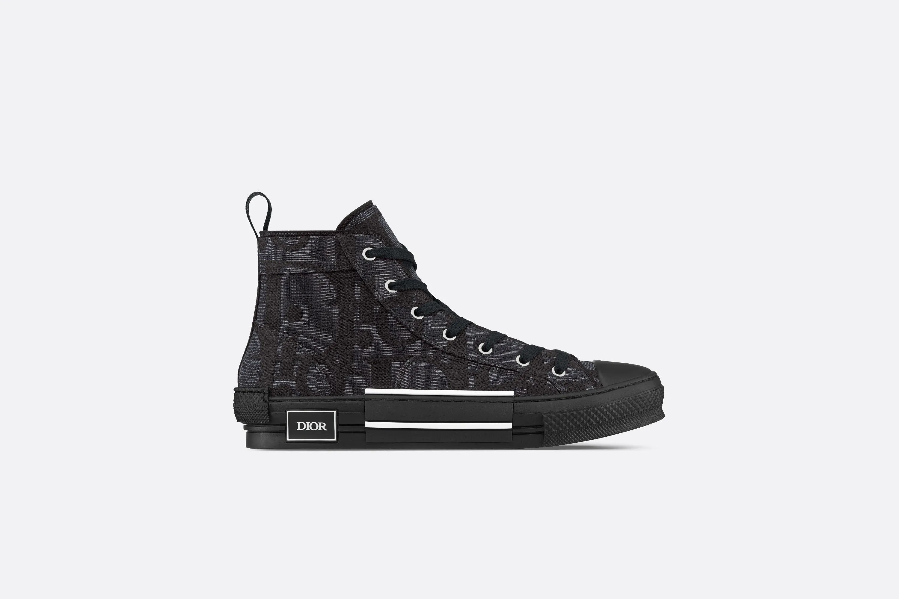 B23 High-Top Sneaker • Black Maxi Dior Oblique Jacquard