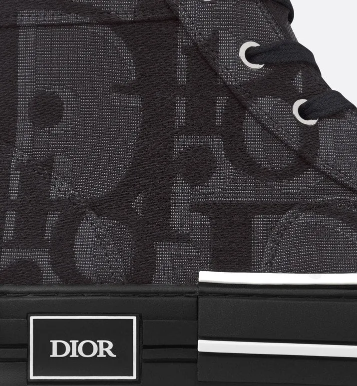 B23 High-Top Sneaker • Black Maxi Dior Oblique Jacquard