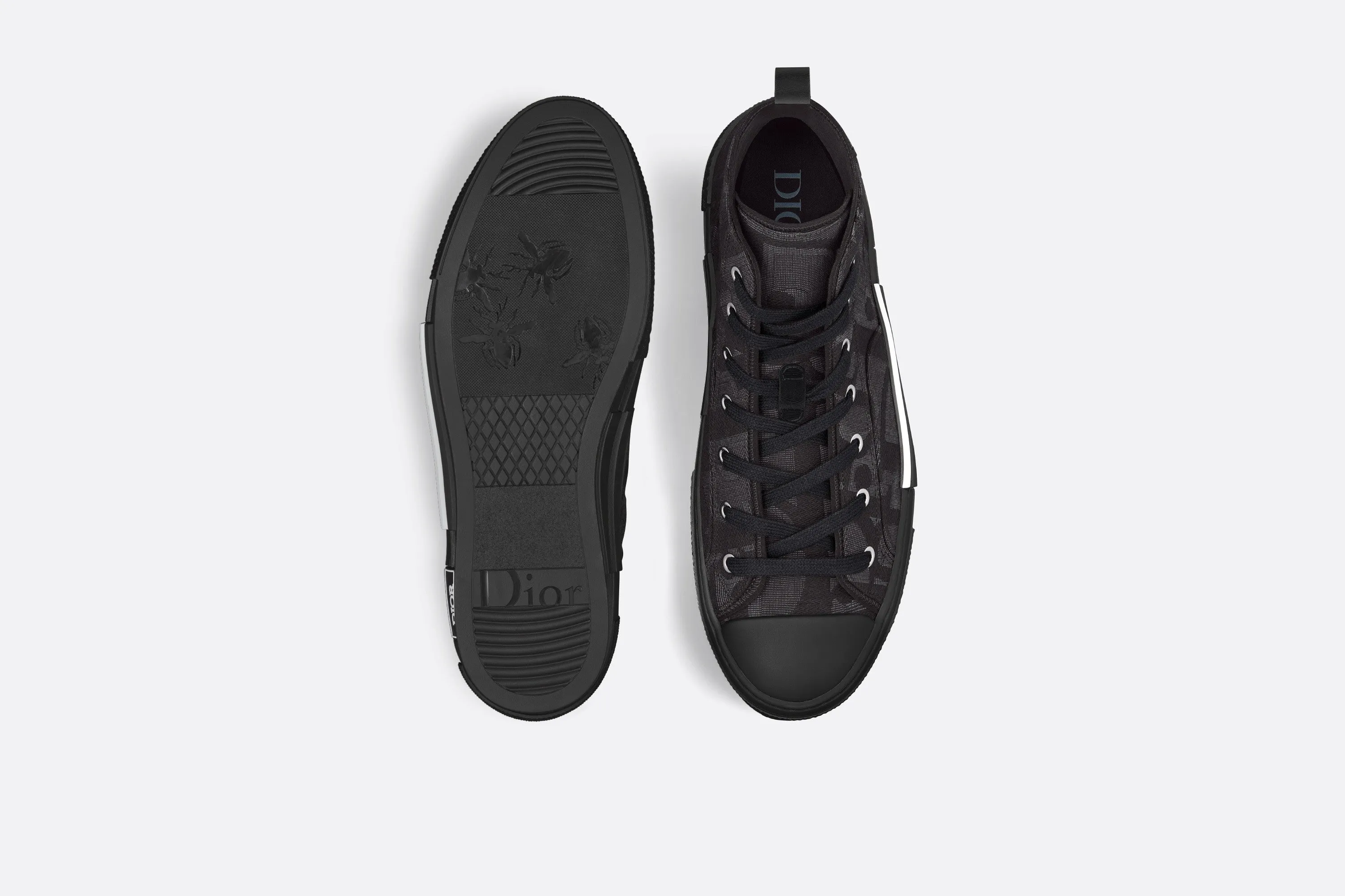 B23 High-Top Sneaker • Black Maxi Dior Oblique Jacquard