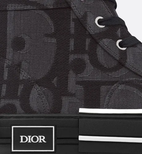 B23 High-Top Sneaker • Black Maxi Dior Oblique Jacquard