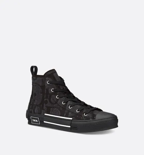 B23 High-Top Sneaker • Black Maxi Dior Oblique Jacquard