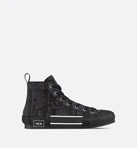 B23 High-Top Sneaker • Black Maxi Dior Oblique Jacquard