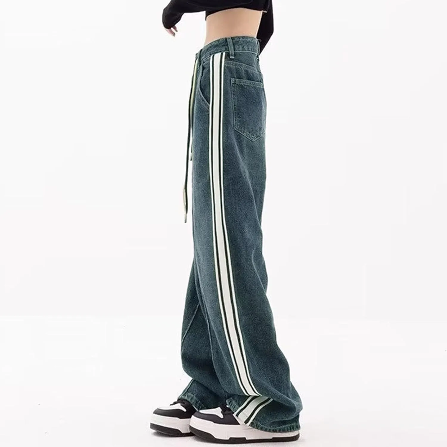 Baggy Jeans for Women Y2K High Street Boyfriend Pants Vintage Jeans Aesthetic Teen Girls Hiphop Streetwear