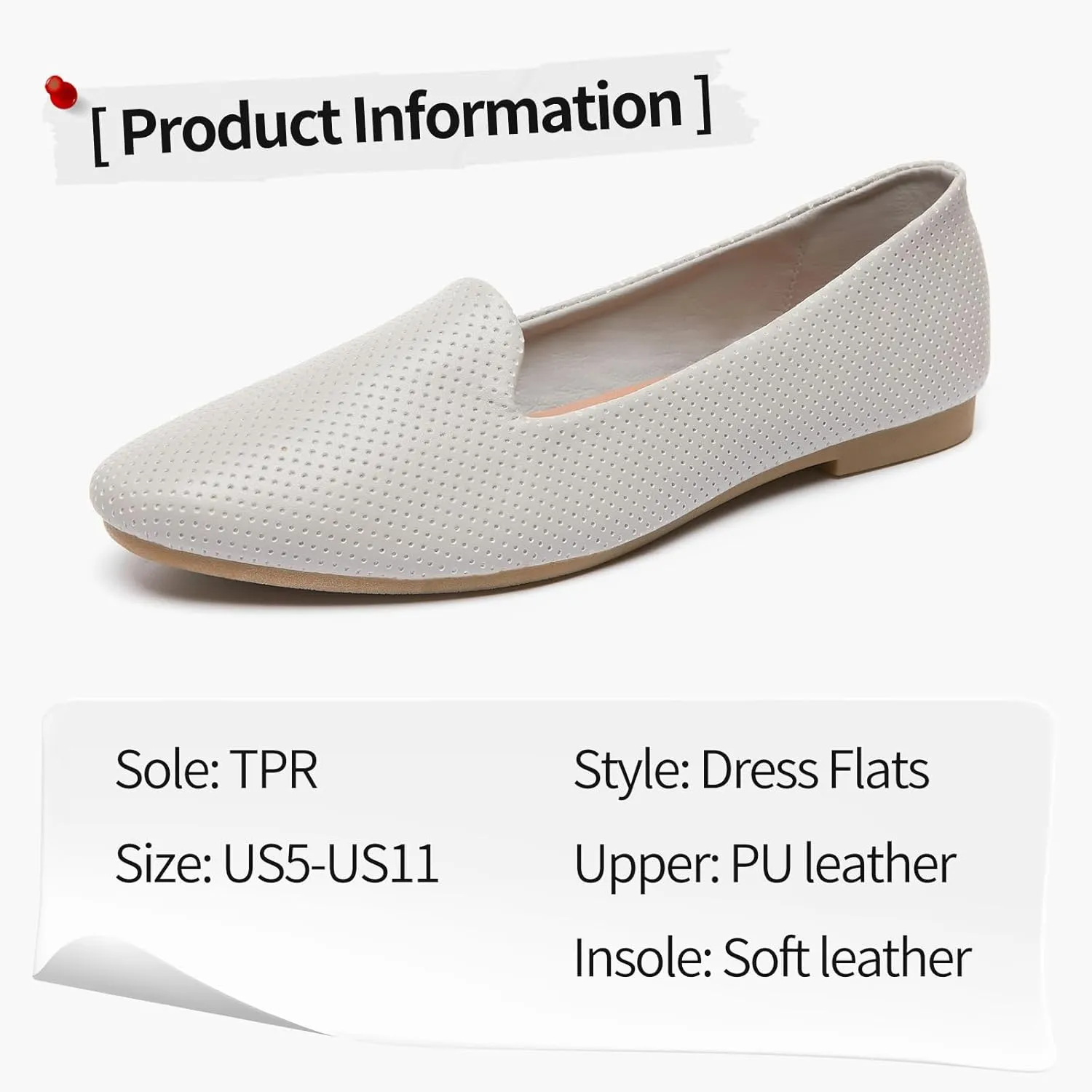 Ballet Flats Shoes for Women Dress Shoes Comfortable Dressy Casual Business Slip on Shoes Loafers