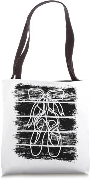 Ballet shoes and Ribbon Ballerina Dancing Tote Bag