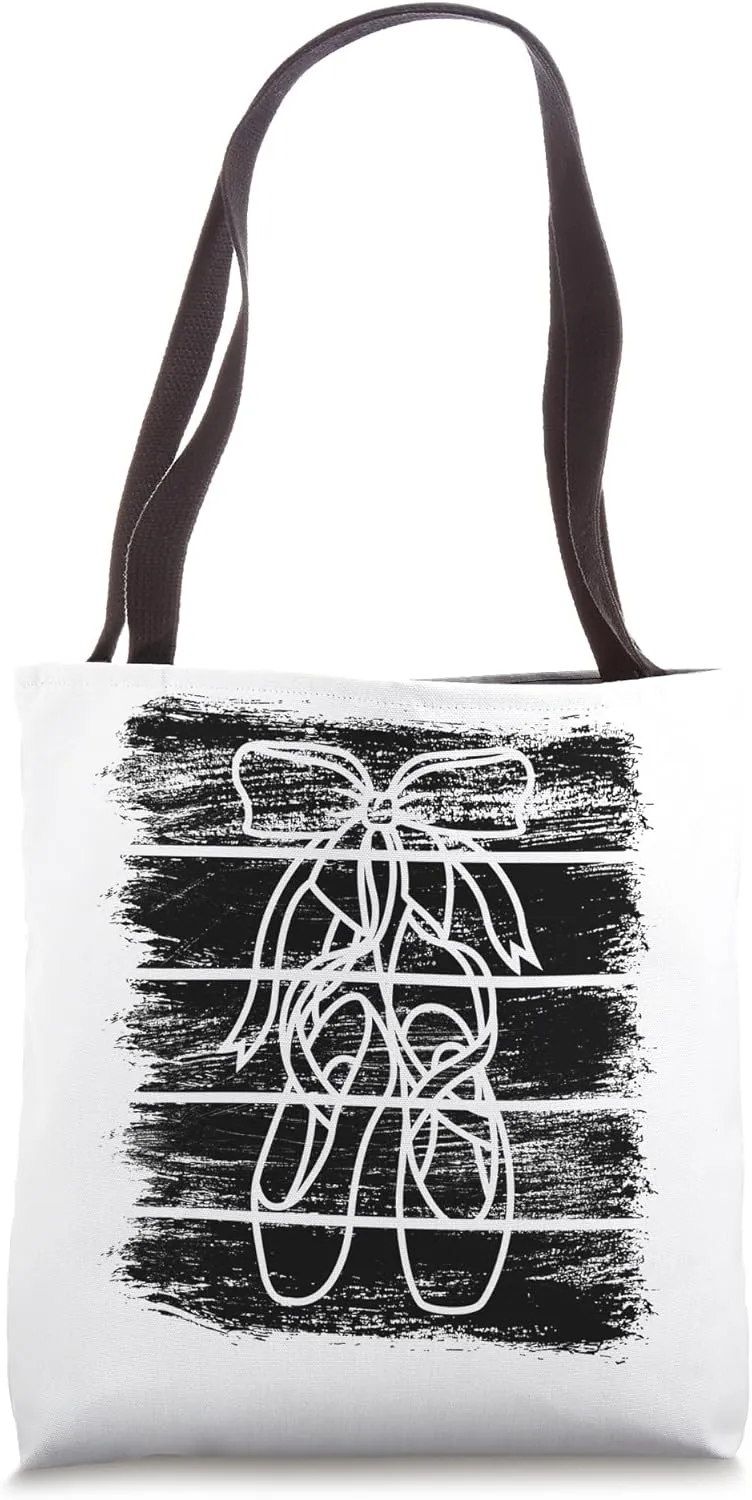 Ballet shoes and Ribbon Ballerina Dancing Tote Bag