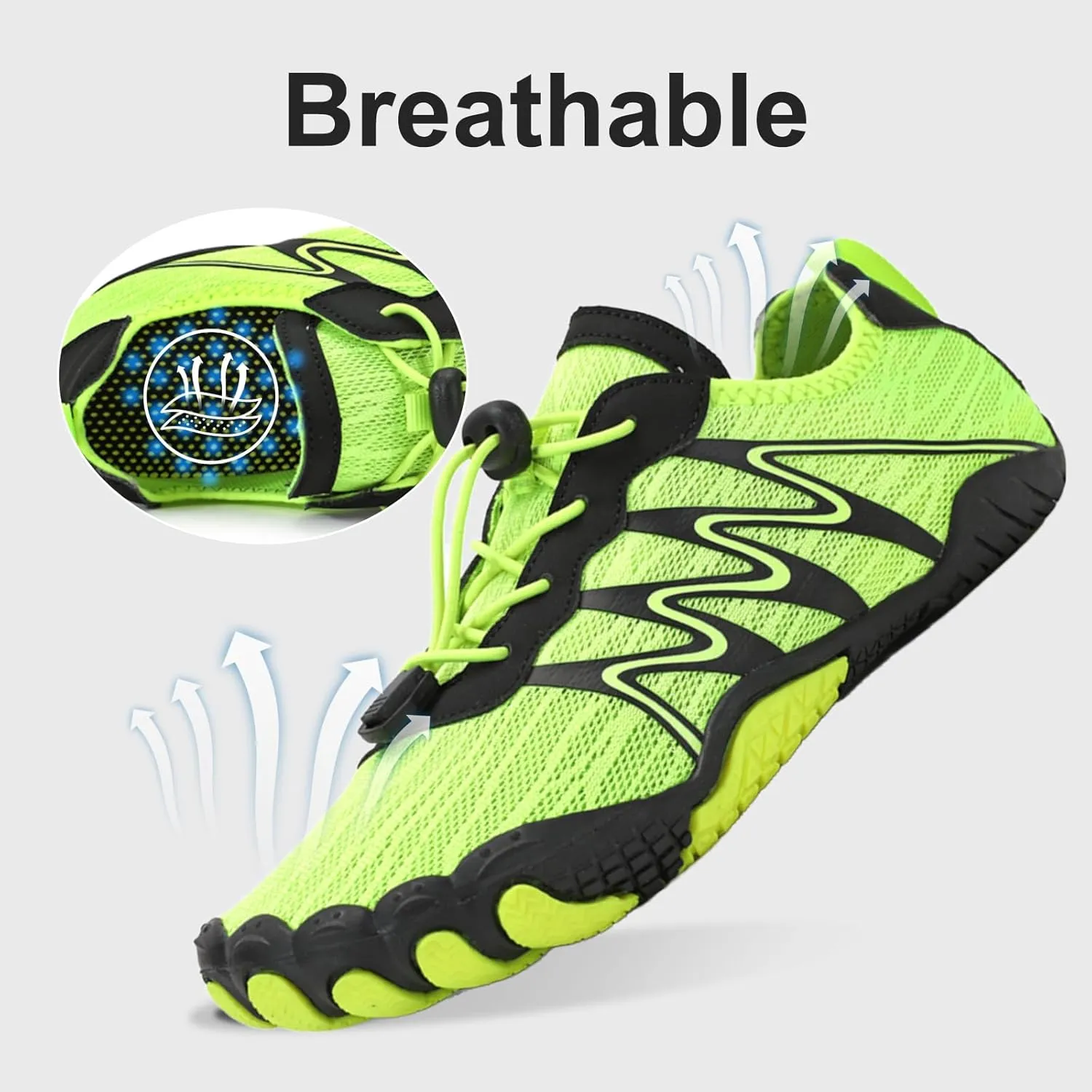 Barefoot Trail Shoes for Women Men,Unisex Pro Footwear Barefoot Shoes,Waterproof Trail Running Healthy & Non-Slip Barefoot Wide Toe Zero Drop Hiking Shoes