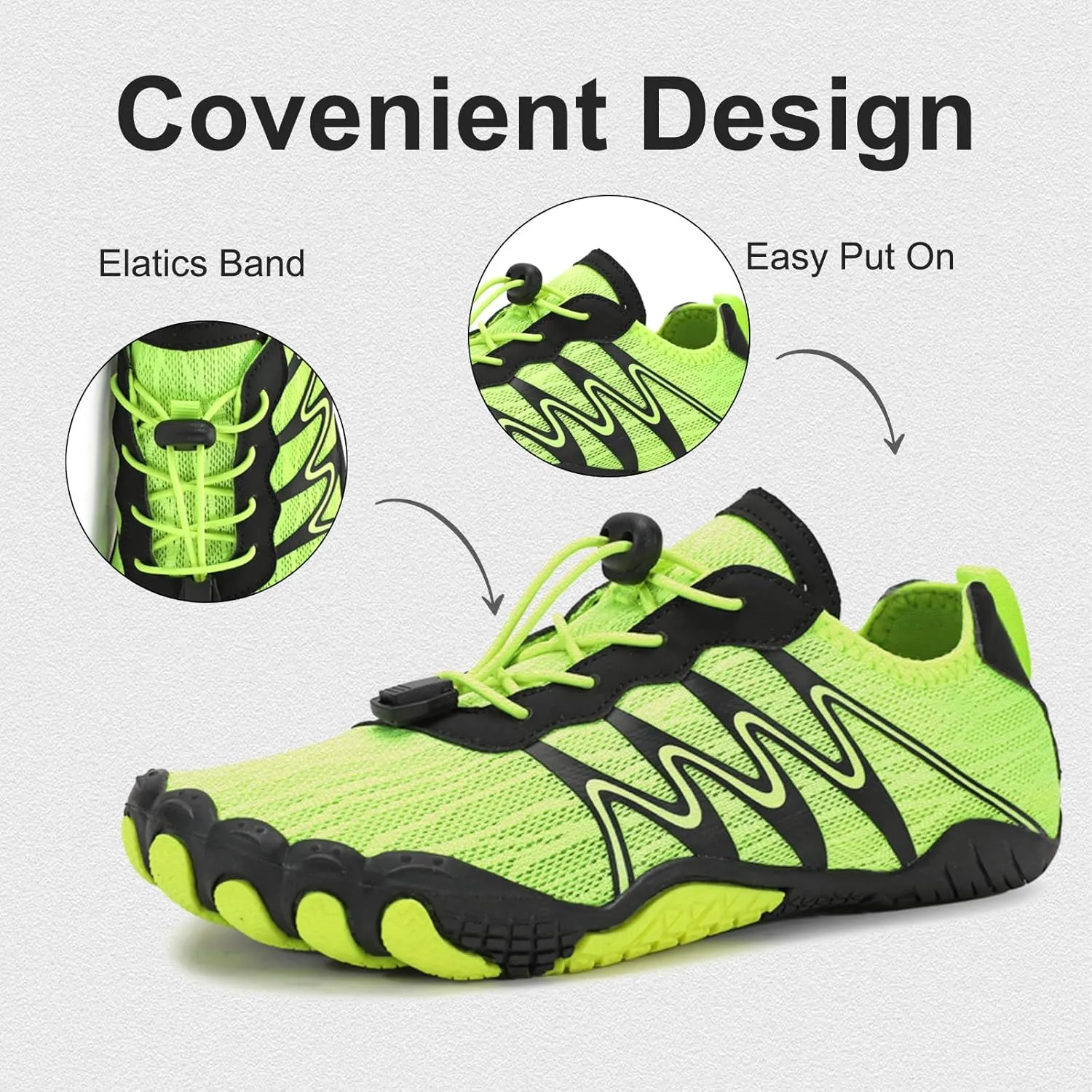 Barefoot Trail Shoes for Women Men,Unisex Pro Footwear Barefoot Shoes,Waterproof Trail Running Healthy & Non-Slip Barefoot Wide Toe Zero Drop Hiking Shoes