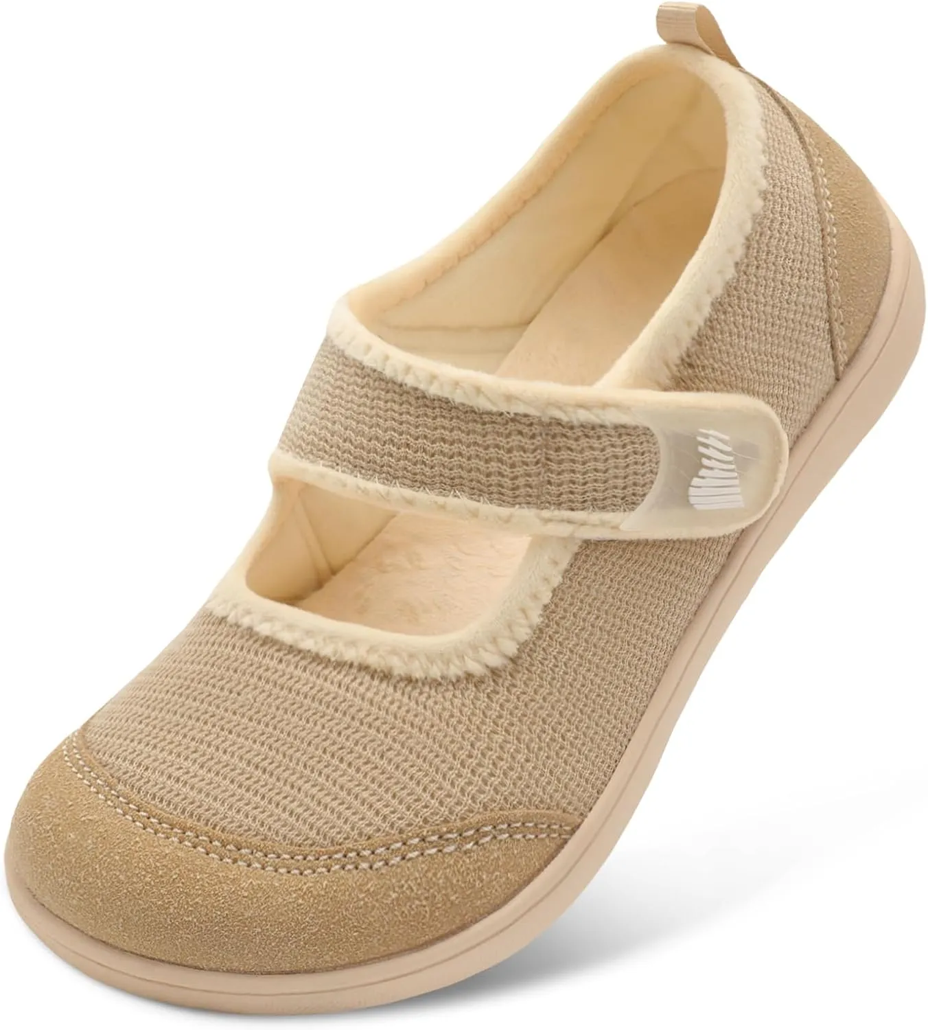 BARERUN Womens Slippers Wide Diabetic Shoes for Women Adjustable House Slippers Swollen Bunions Neuropathy House Shoes Stable Non Slip Barefoot Walking Shoes Indoor Outdoor