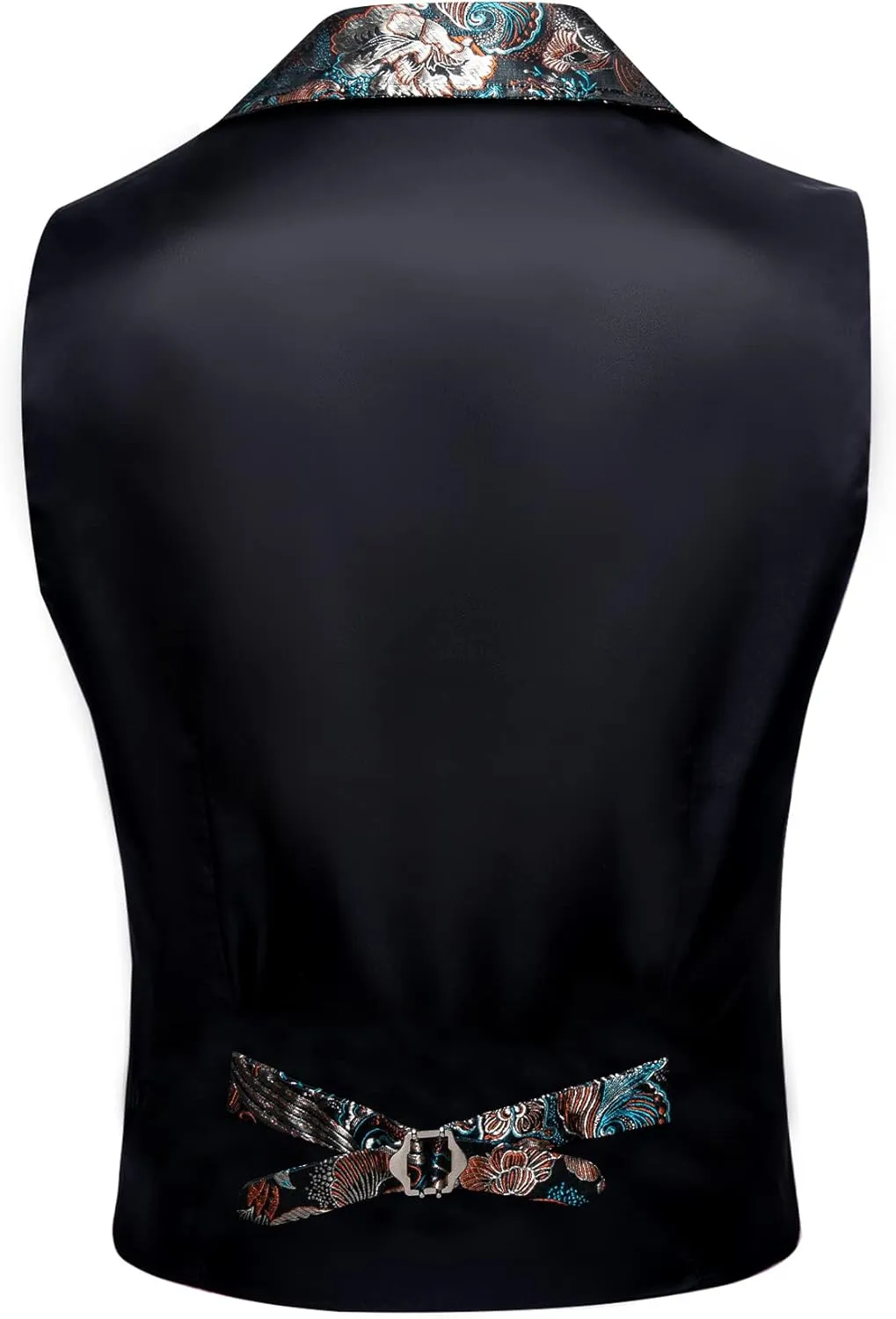 Barry.Wang Mens Paisley Victorian Suit Vest Tailored Collar Formal/Leisure Steampunk Gothic Waistcoat