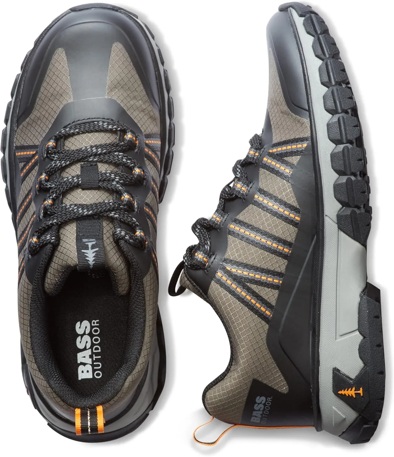 BASS OUTDOOR Women's Peak Webbing Hiking Shoes – Lace-up Trail Sneakers