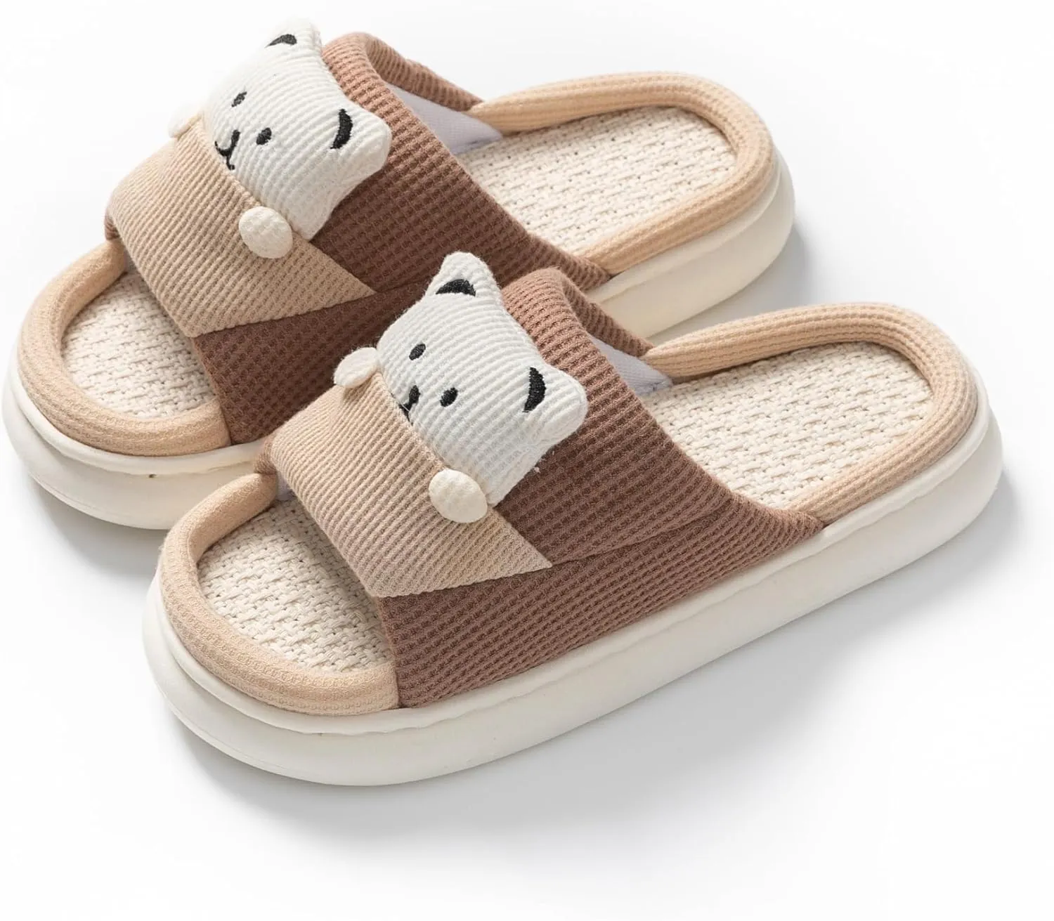 Bear Slippers Women's Cute Home Slippers Room Bear Cotton Sandals Home Use Cute Indoor Outdoor Soft Slippers