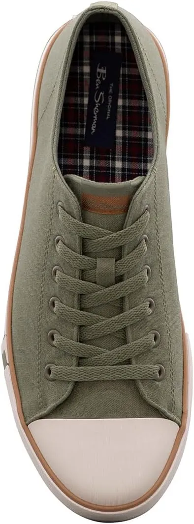 Ben Sherman Mens Hadley Lo Lace Up Sneakers Shoes Casual - Beige