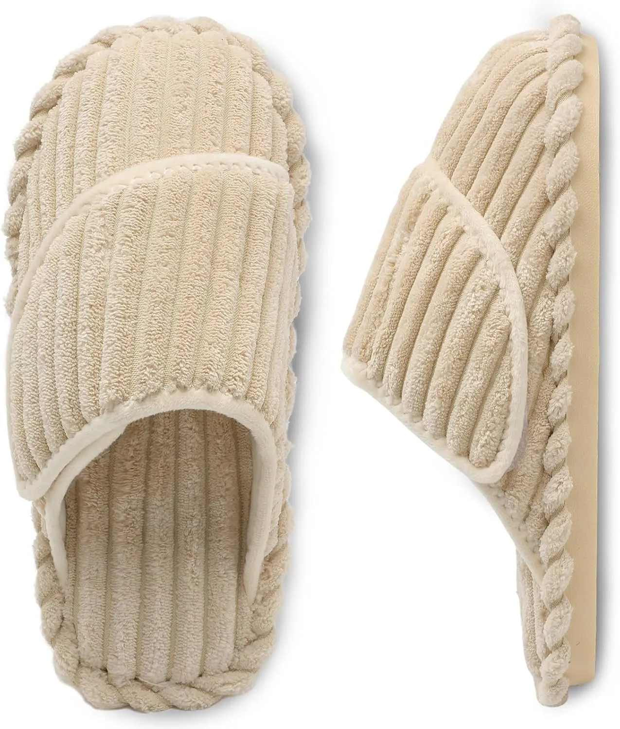 Besroad Womens Slippers Wide Diabetic Shoes Adjustable House Slippers Memory Foam Bedroom Shoes Arthritis Edema Indoor Outdoor