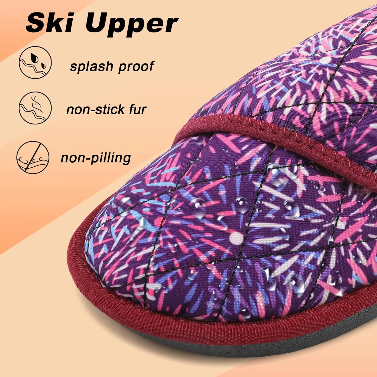 Besroad Womens Slippers Wide Diabetic Shoes Adjustable House Slippers Memory Foam Bedroom Shoes Arthritis Edema Indoor Outdoor