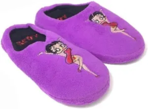 Betty Boop Ultra-Soft Women's Plush Pinup Scuffs Cozy Non-Skid Slippers - Great for Gifts