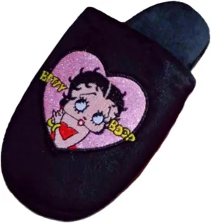Betty Boop Ultra-Soft Women's Plush Pinup Scuffs Cozy Non-Skid Slippers - Great for Gifts