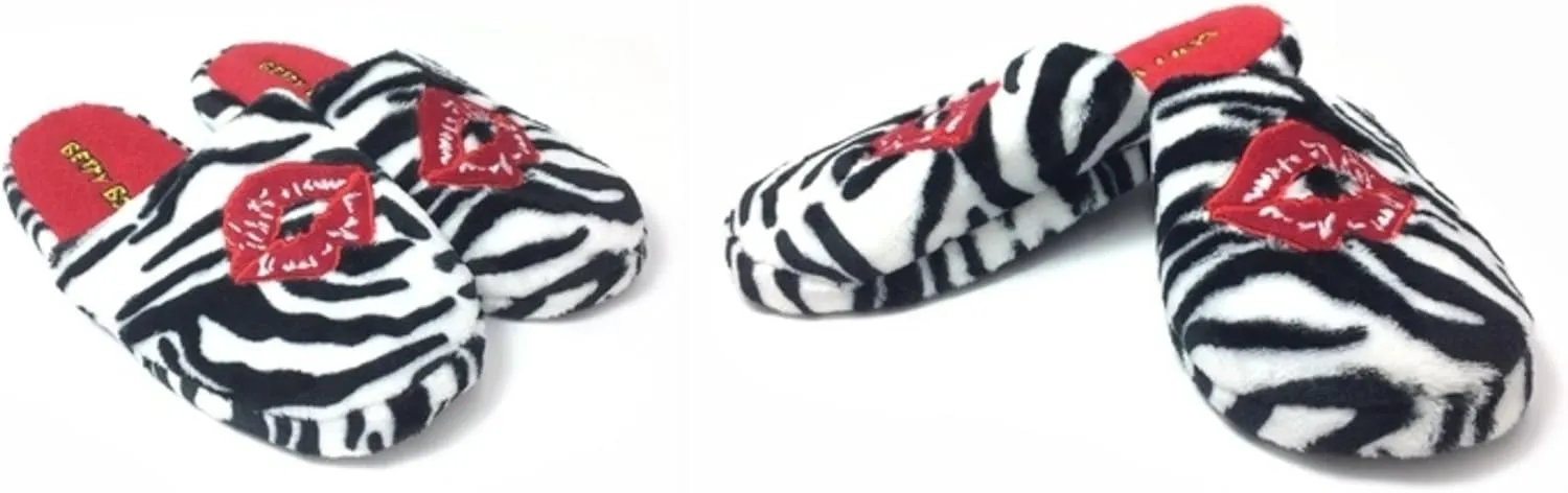 Betty Boop Ultra-Soft Women's Plush Pinup Scuffs Cozy Non-Skid Slippers - Great for Gifts