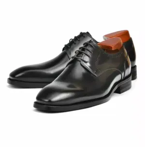 Black Formal Handmade Oxford Shoes For Mens, Lace Up Party Wear