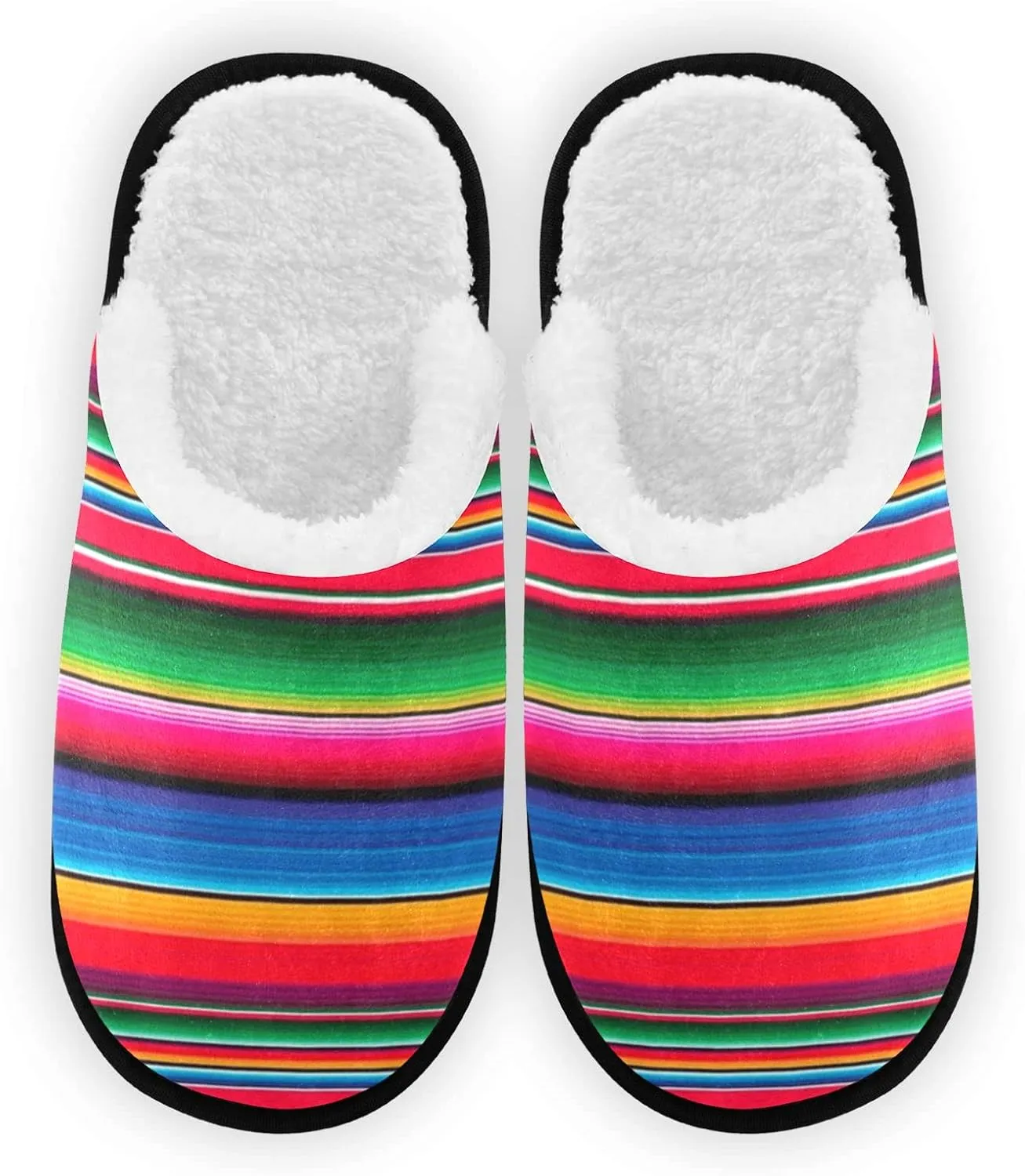 Boccsty Snowflakes Soft House Slippers Shoes Red Black Buffalo Plaid Spa Slippers House Shoes Memory Foam Slippers Non-Slip Home Shoes for Men Woman