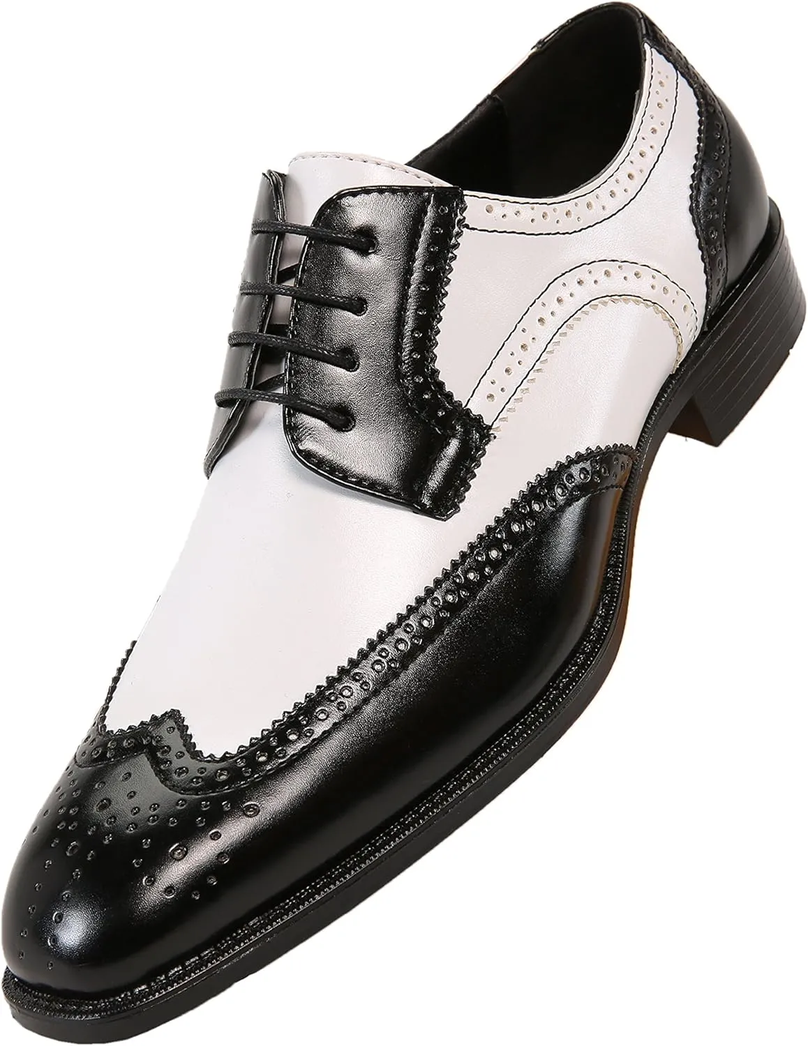 Bolano Elwyn, Men's Dress Shoes - Oxford & Wingtip - Spectator Two-Tone, Lace Up, Brogue Formal Shoes