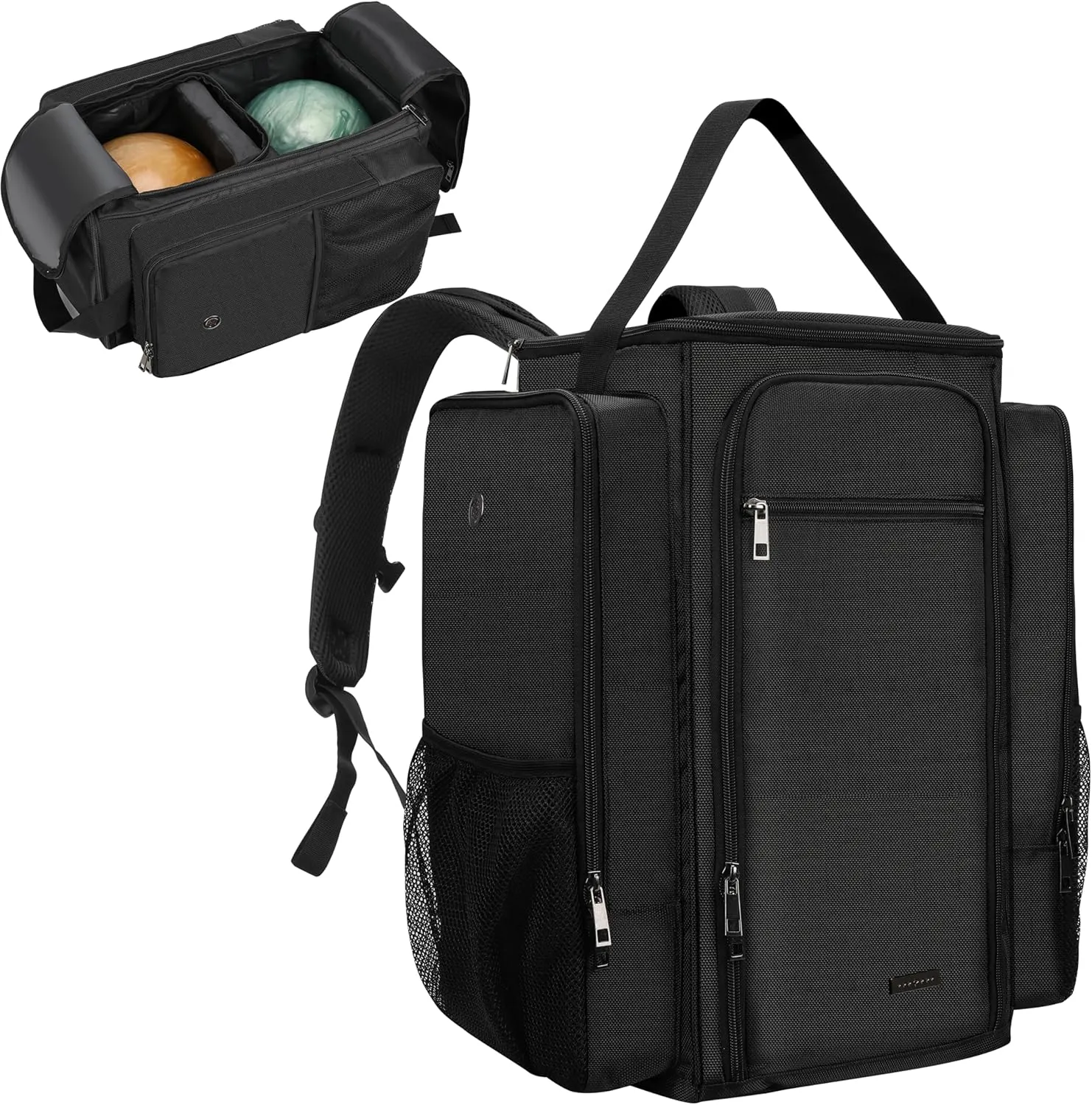 Bowling bag, Bowling Ball Backpack for 2 Balls with separate compartments for shoes and accessories