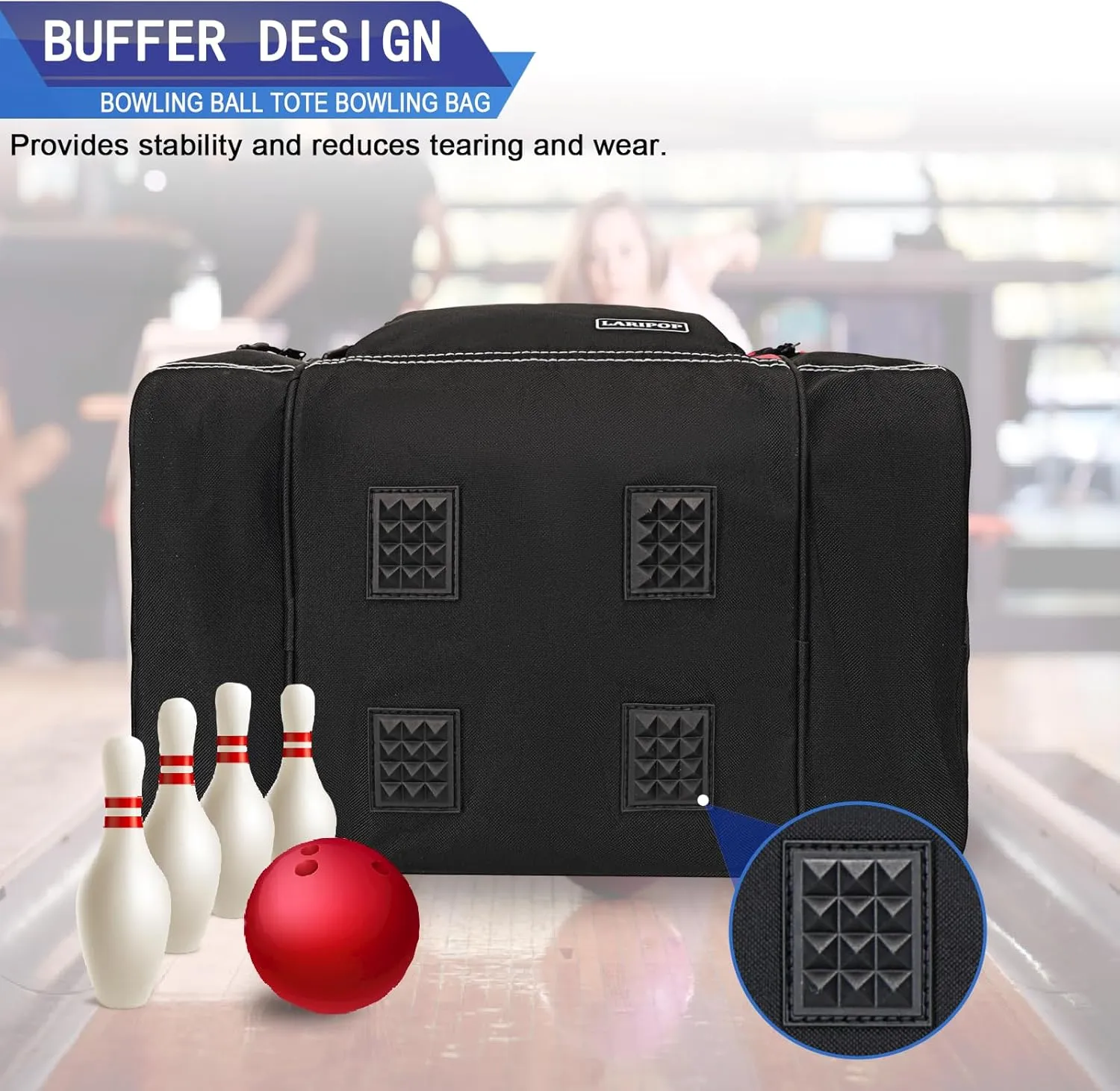 Bowling Ball Bag for Single Ball, 2022 Bowling Ball Tote Bowling bag with Padded Holder - Fits Shoes up to Mens Size 14 and Bowling Accessories