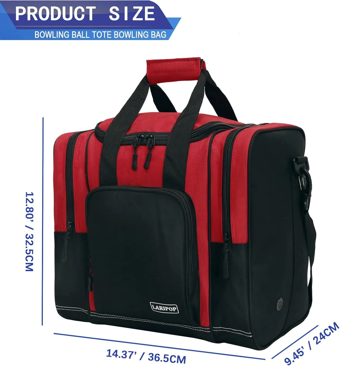 Bowling Ball Bag for Single Ball, 2022 Bowling Ball Tote Bowling bag with Padded Holder - Fits Shoes up to Mens Size 14 and Bowling Accessories