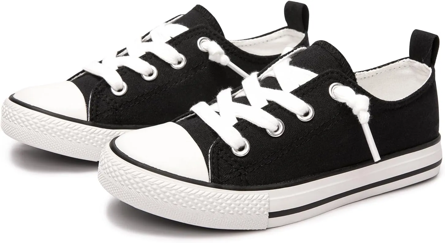 Boy Girls Canvas Shoes Slip on Sneakers Comfort Casual Walking Shoes for Little Kid Big Kid