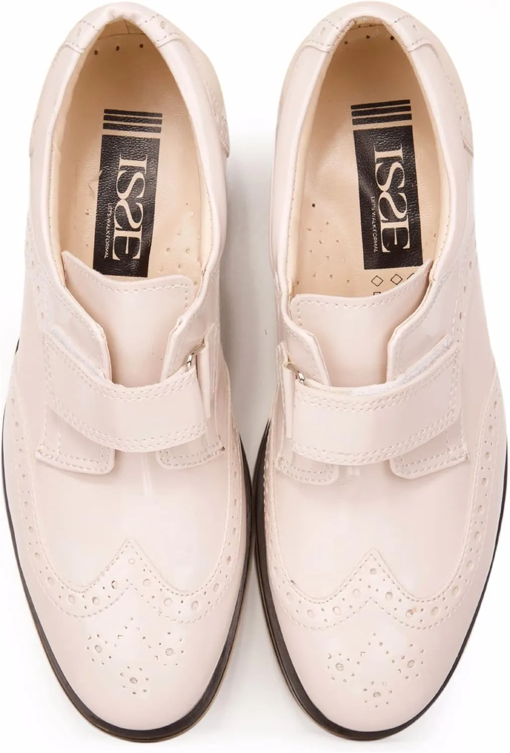 Boys Patent Synthetic Leather Dress Shoes Strap Brogue Formal Wedding Pageboy Footwear