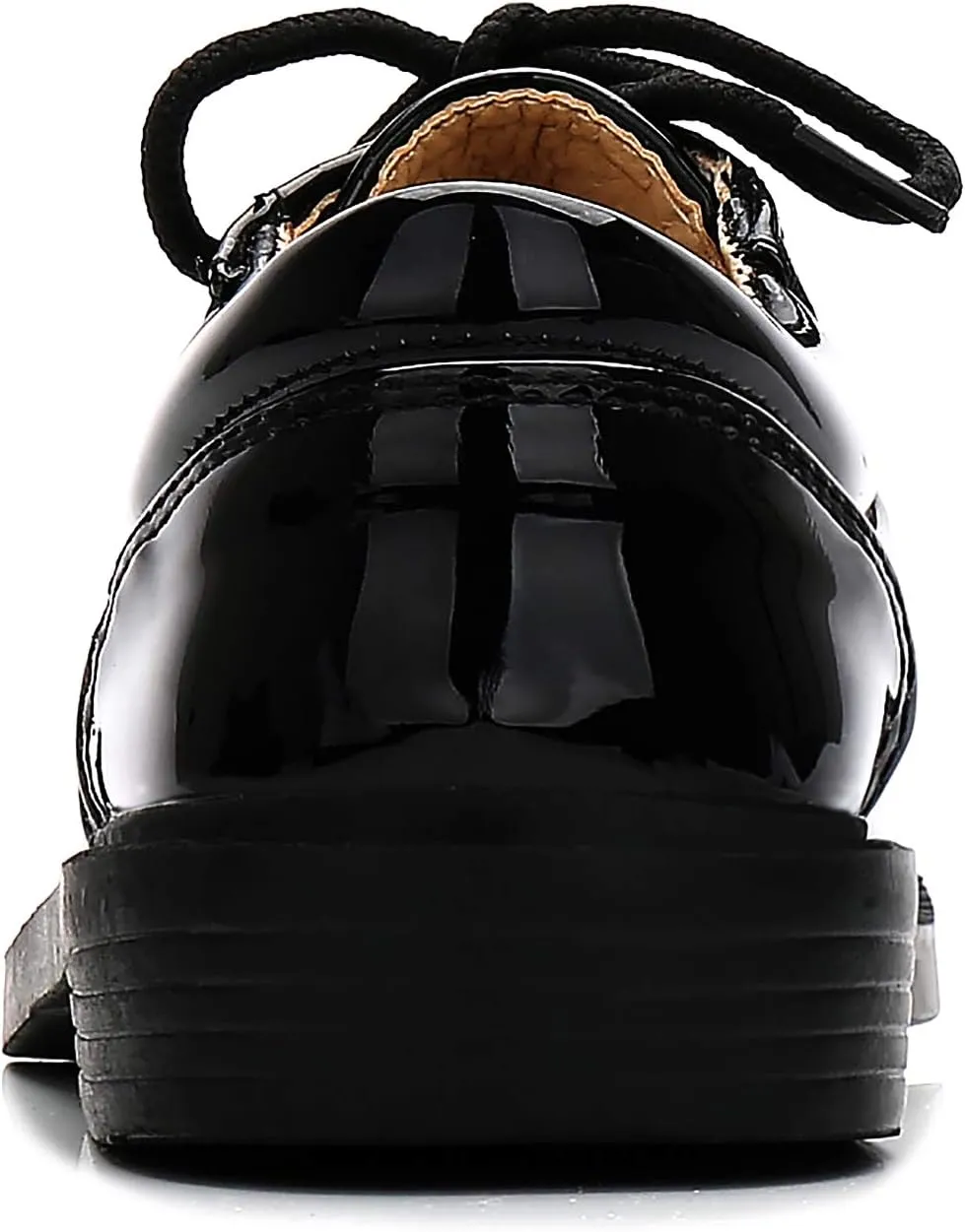 Boys Shiny Tuxedo Shoes Kids Patent Leather Dress Oxford Shoes