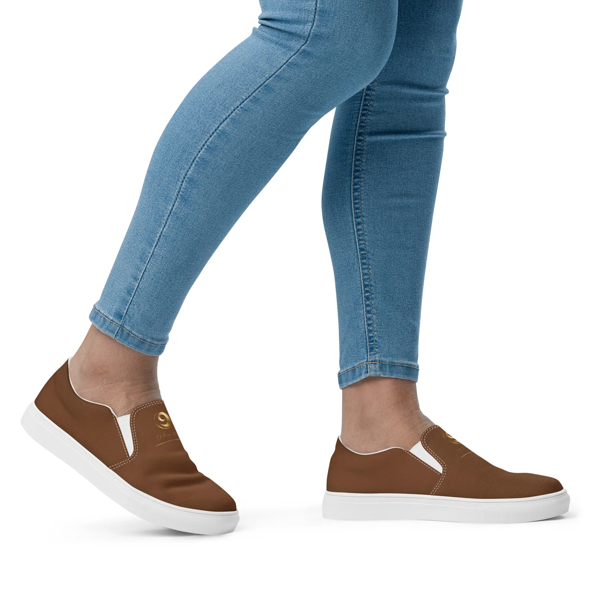 Brown Chaitanya Abara Women’s Slip-on Canvas Shoes